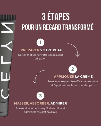 Crème Anti-Rides Instantanée ｜ Lisse les Poches & Rides en 90 Secondes